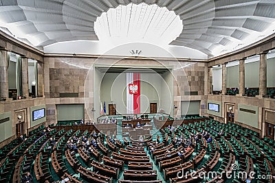 Parliament building in Poland Editorial Stock Photo