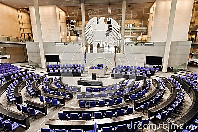 Parliament bundestag room Reichstag berlin Stock Photo