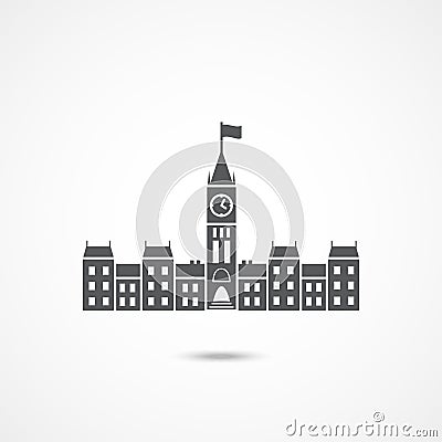 Parliament Canada Icon Vector Illustration