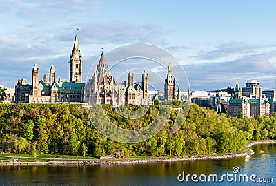 Parliament Hill, in Ottawa - Ontario, Canada Stock Photo