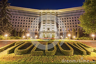 Parliament of Moldova in Chisinau Stock Photo