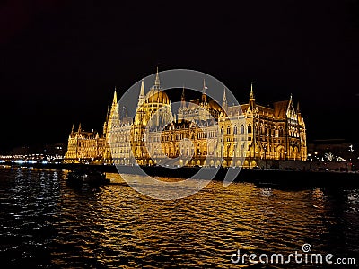 Parliament at night Stock Photo