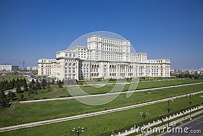 Parliament Palace Bucharest Stock Photo