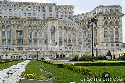 Parliament Palace in the capital city Bucharest, Romania Stock Photo