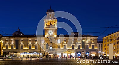 Parma City Hall in twilight, Italy Editorial Stock Photo