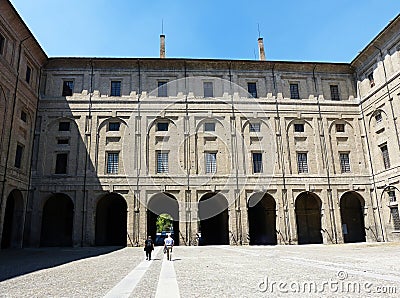 Palazzo della Pilotta, Pilotta Palace, is a vast complex of buildings. Parma, Italy Editorial Stock Photo