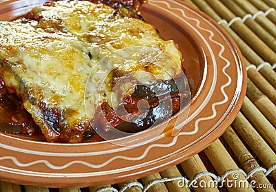 Parmigiana siciliana di melanzane Stock Photo