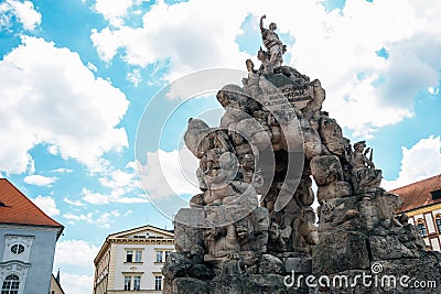 Parnas Fountain Zelny trh market square in Brno, Czech Republic Stock Photo