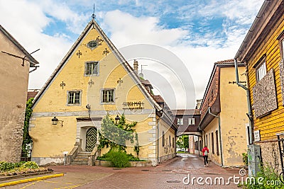 One of the oldest building in Parnu, Estonia, Europe, built in 1658 Editorial Stock Photo