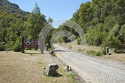 Parque Nacional Radal Siete Tazas in Maule, Chile Editorial Stock Photo