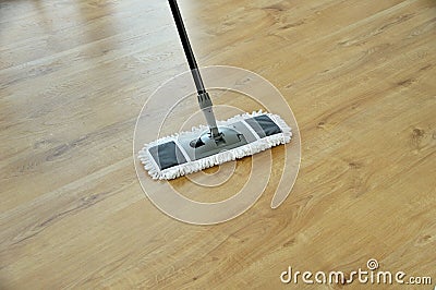 The parquet cleaning Stock Photo