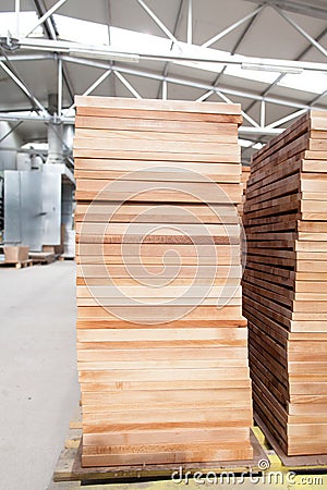 Parquet factory Stock Photo