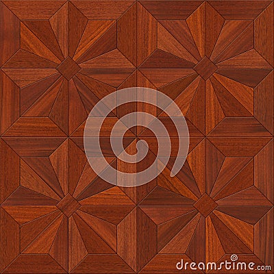 Mahogany Parquet flooring design seamless texture Stock Photo