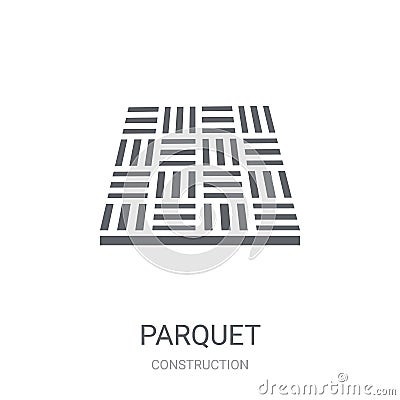 Parquet icon. Trendy Parquet logo concept on white background fr Vector Illustration