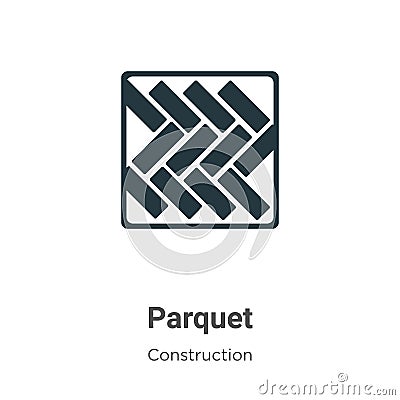 Parquet vector icon on white background. Flat vector parquet icon symbol sign from modern construction collection for mobile Vector Illustration