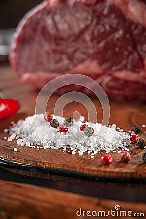 Parrilla salt and spices Stock Photo