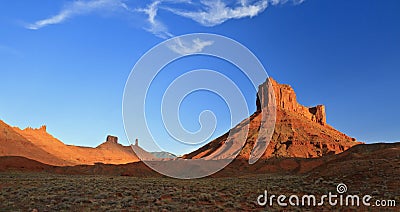 Parriott Mesa and Castle Rock Stock Photo