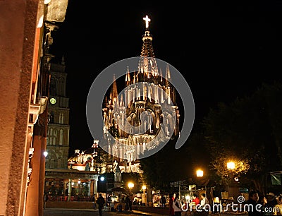 The Parroquia church, San Miguel de Allende, Guanajuato, Mexico Stock Photo