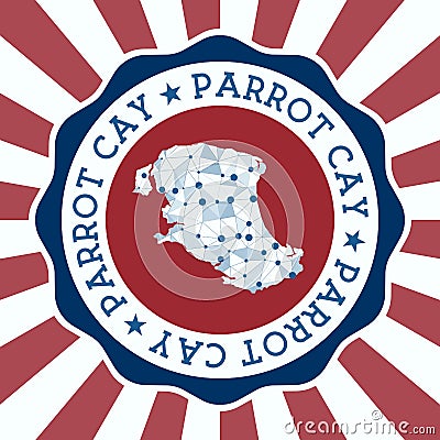 Parrot Cay Badge. Vector Illustration
