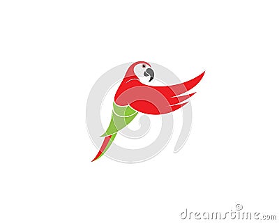 parrot illustration template design Vector Illustration