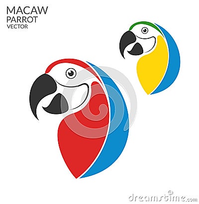 Parrot. Macaw Vector Illustration