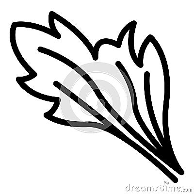 Parsley flora icon, outline style Vector Illustration