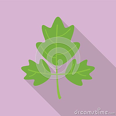 Parsley thyme icon flat vector. Leaf herb Vector Illustration