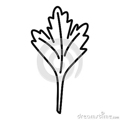 Parsley thyme icon outline vector. Leaf herb Vector Illustration
