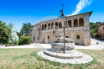 Parsonage of the church of San Biagio near Montepulciano, Italy Stock Photo