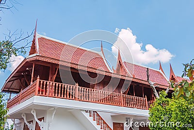 The parsonage thailand style blue sky Stock Photo