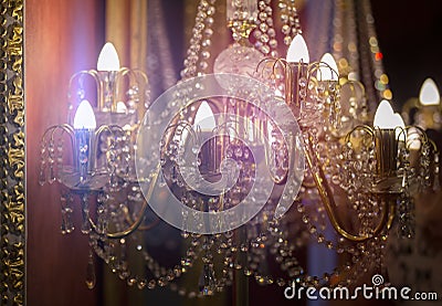 Part of an antique luxury pendant lamp Stock Photo