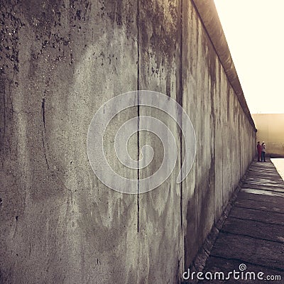 Part of Berlin Wall on Bernauer StraÃŸe, Mitte, Berlin, Germany Editorial Stock Photo