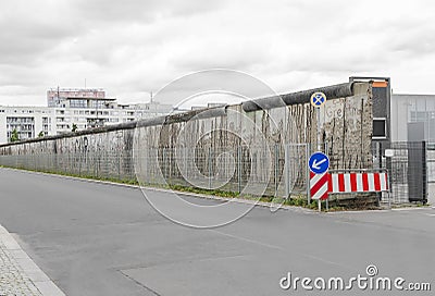 Part of the Berlin Wall. Stock Photo