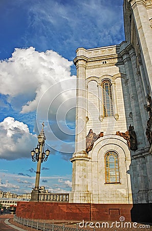 Part of Christ the Savior Cathedral outdoor view, Moscow, Russia Stock Photo