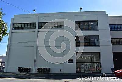 The Chronicle building Yahoo building 110 5th Street San Francisco. Editorial Stock Photo