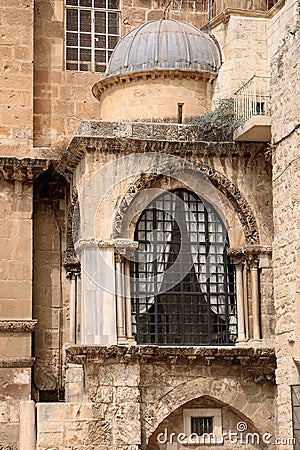 Part of the church of the Holy Sepulchre in Jerusalem, Israel Stock Photo