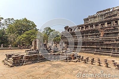 A part in courtyard of Ba Phuon Temple, Angkor Thom, Siem Reap, Cambodia. Editorial Stock Photo