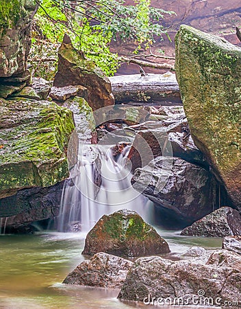 Part of Cucumber Falls.Ohiopyle State Park.Pennsylvania.USA Stock Photo