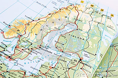 Part of Europe map Stock Photo