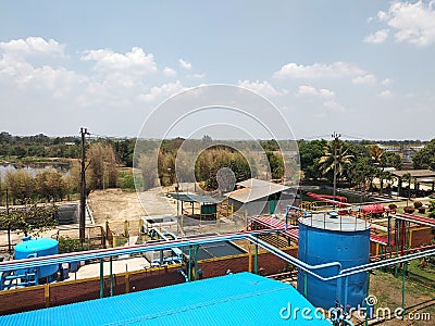 part of factory site Stock Photo