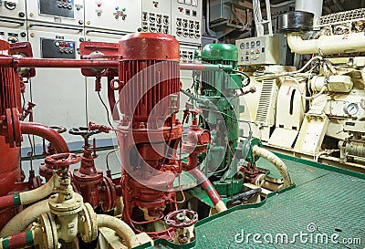 Part of fire sprinkler system Stock Photo