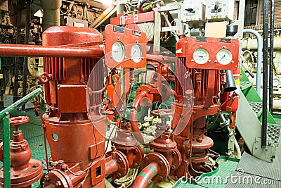 Part of fire sprinkler system Stock Photo