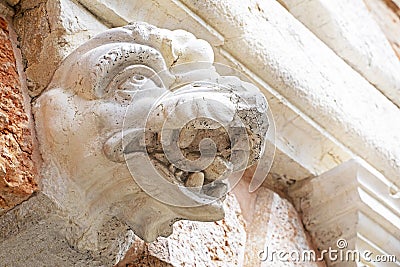part of a fragment of a sculpture from marble under Stock Photo