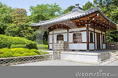 Part of garden of Ryoan-ji temple in Kyoto, Japan Stock Photo