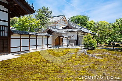 Part of garden of Ryoan-ji temple in Kyoto, Japan Stock Photo