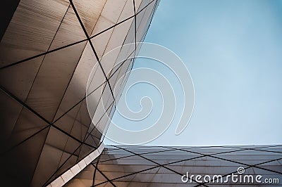 part of Georgian concert hall at Like park, abstract form of metal and nature Editorial Stock Photo