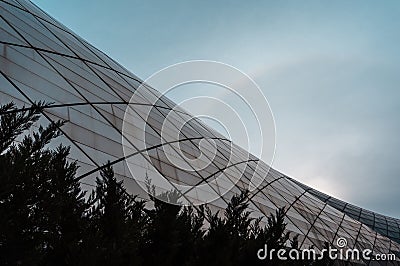 part of Georgian concert hall at Like park, abstract form of metal and nature Editorial Stock Photo