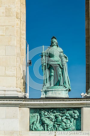 John Hunyadi bronze statue Stock Photo