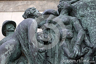 Part of King Leopold Statue in Belgium Stock Photo