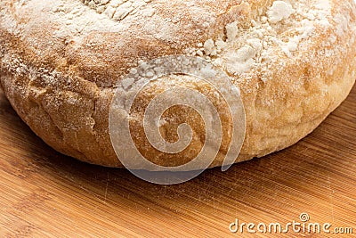 Part of loaf of white bread Stock Photo